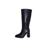 Bottes noires effet croco