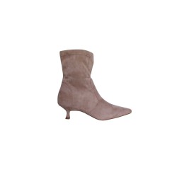 Bottines beige en daim