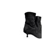 Bottines noires en daim