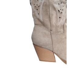 Santiags hautes beige