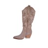 Santiags hautes beige