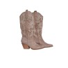 Santiags hautes beige