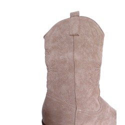 Santiags mi-hautes beige