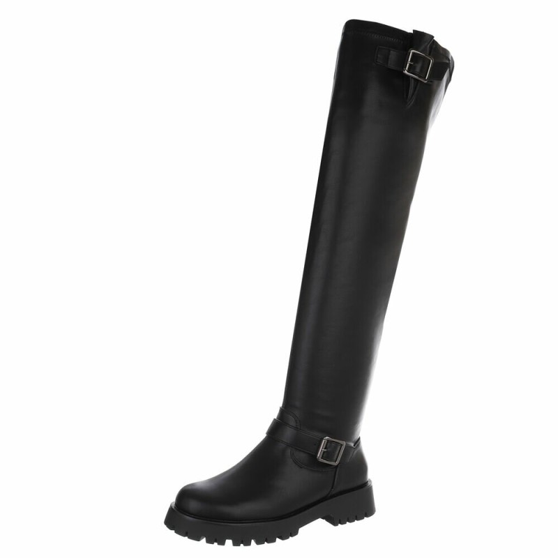 Bottes hautes femme noires à talon – Livraison gratuite | Ocean of Shoes