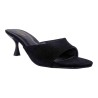 Mules à talon noir aspect daim femme - Ocean of Shoes