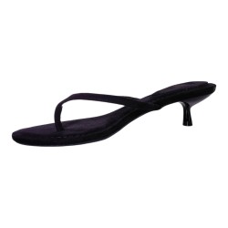 Sandales tongs à petit talon beige femme - Ocean of Shoes