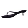 Sandales tongs à petit talon noir femme - Ocean of Shoes