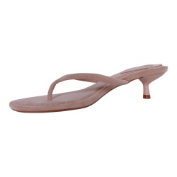 Sandales tongs à petit talon noir femme - Ocean of Shoes