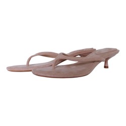 Sandales tongs à petit talon noir femme - Ocean of Shoes