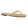 Tongs plates à bout carré Jaune Pastel – Collection Été