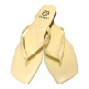 Tongs plates à bout carré Jaune Pastel – Collection Été