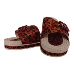 Sandales compensées style Espadrille Imprimé Léopard – Collection Été
