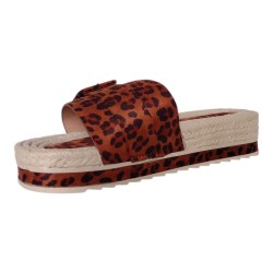 Sandales compensées style Espadrille Imprimé Léopard – Collection Été